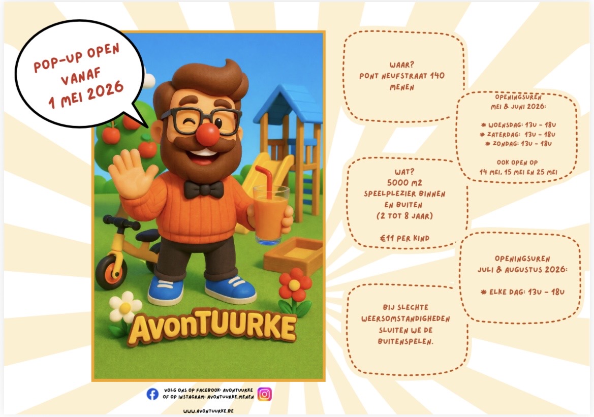 Screenshot avontuurke pop-up speeltuin in Rekkem